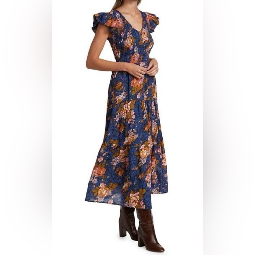 Sea New York Ines floral Dress in Navy- size 2